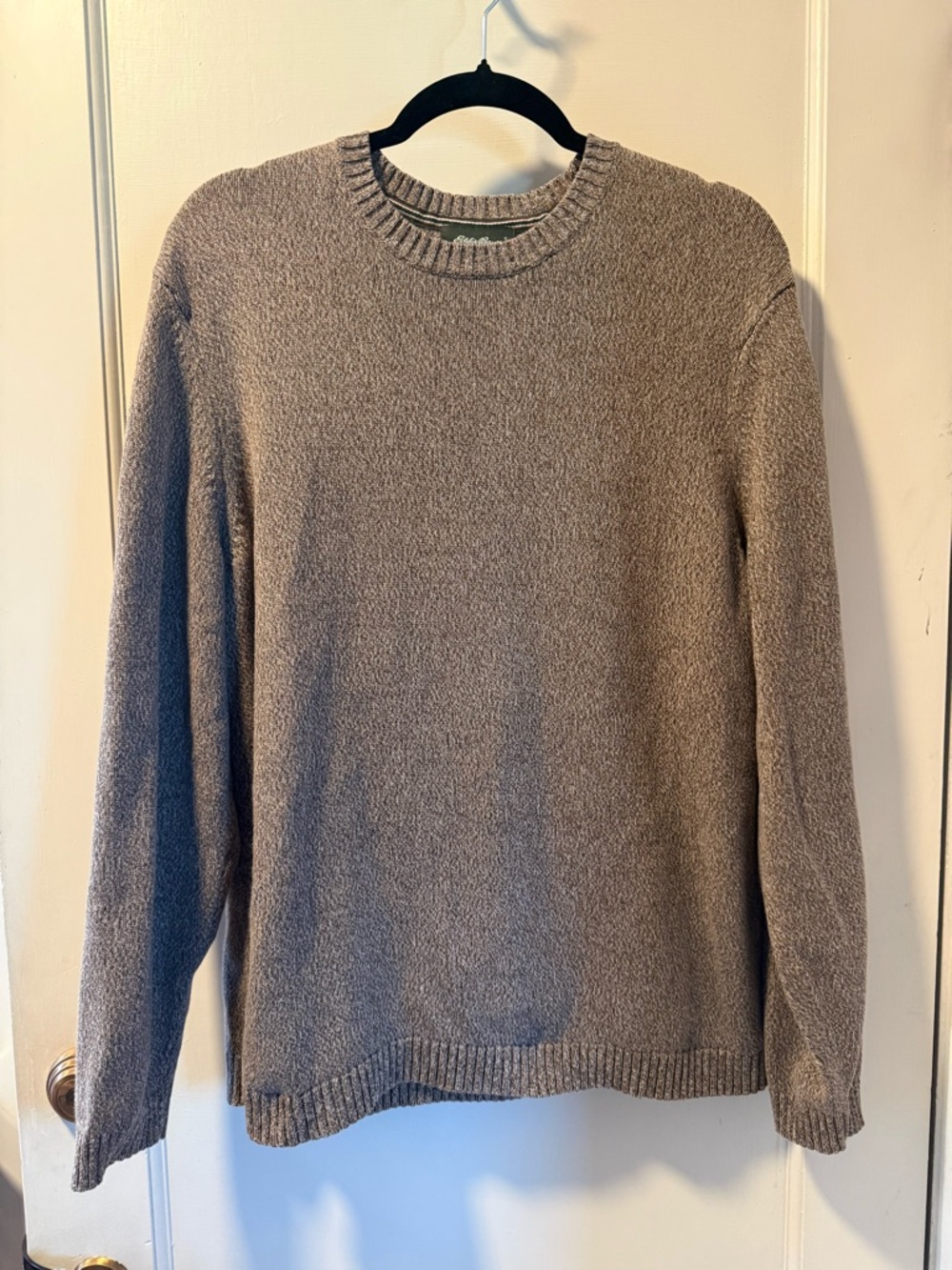 Eddie Bauer Men's Crewneck Sweater in Taupe